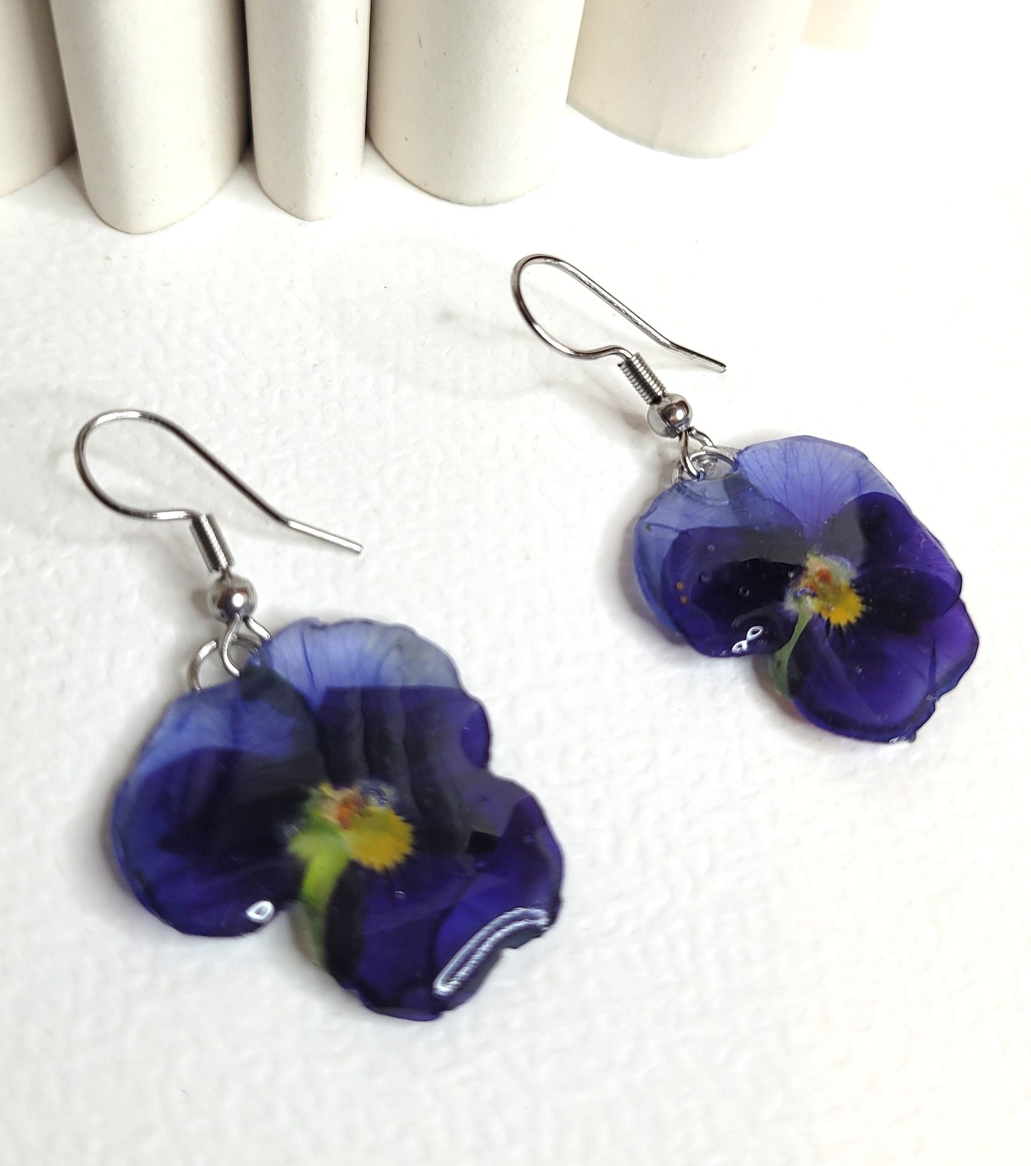 Boucles d'oreilles pensée