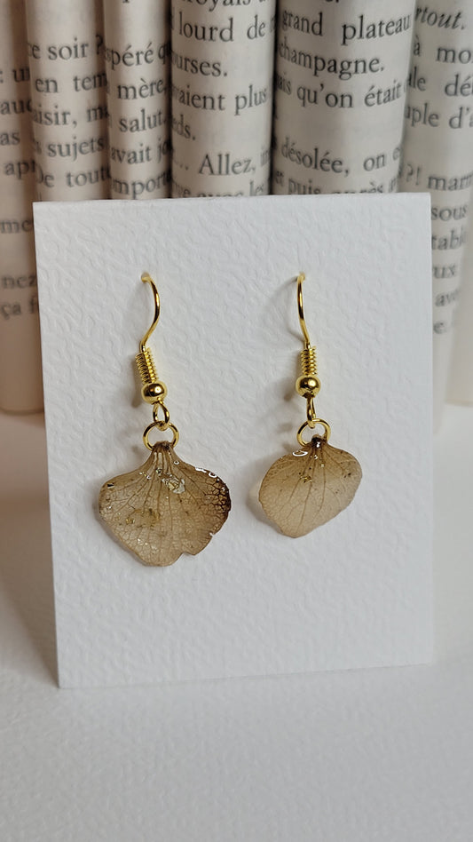 Boucles d'oreilles dormeuses Hortensia