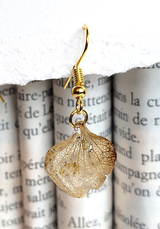 Boucles d'oreilles hortensia
