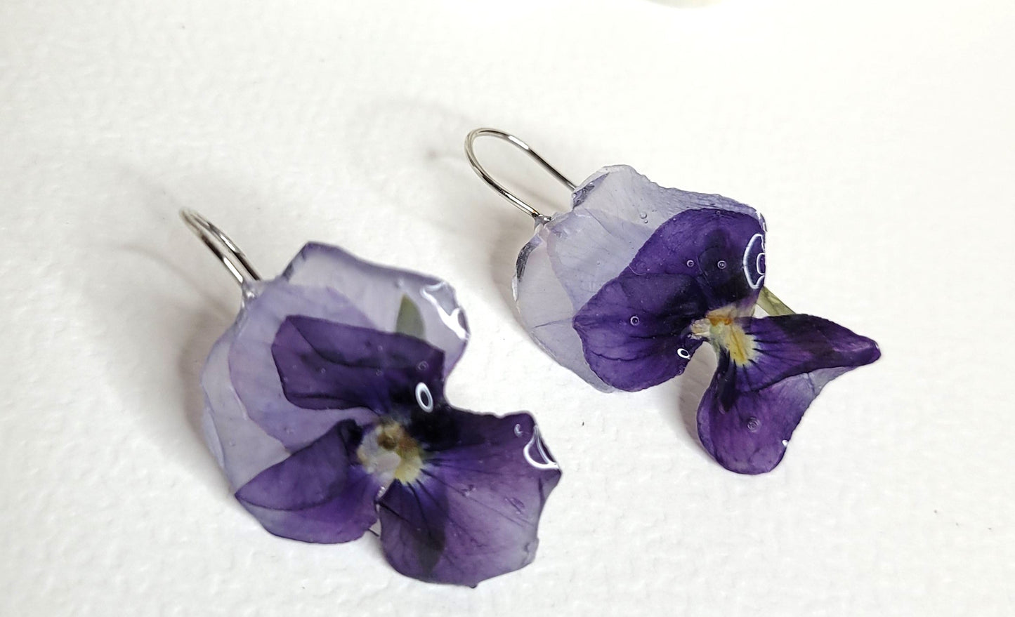 Boucles d'oreilles Pensées