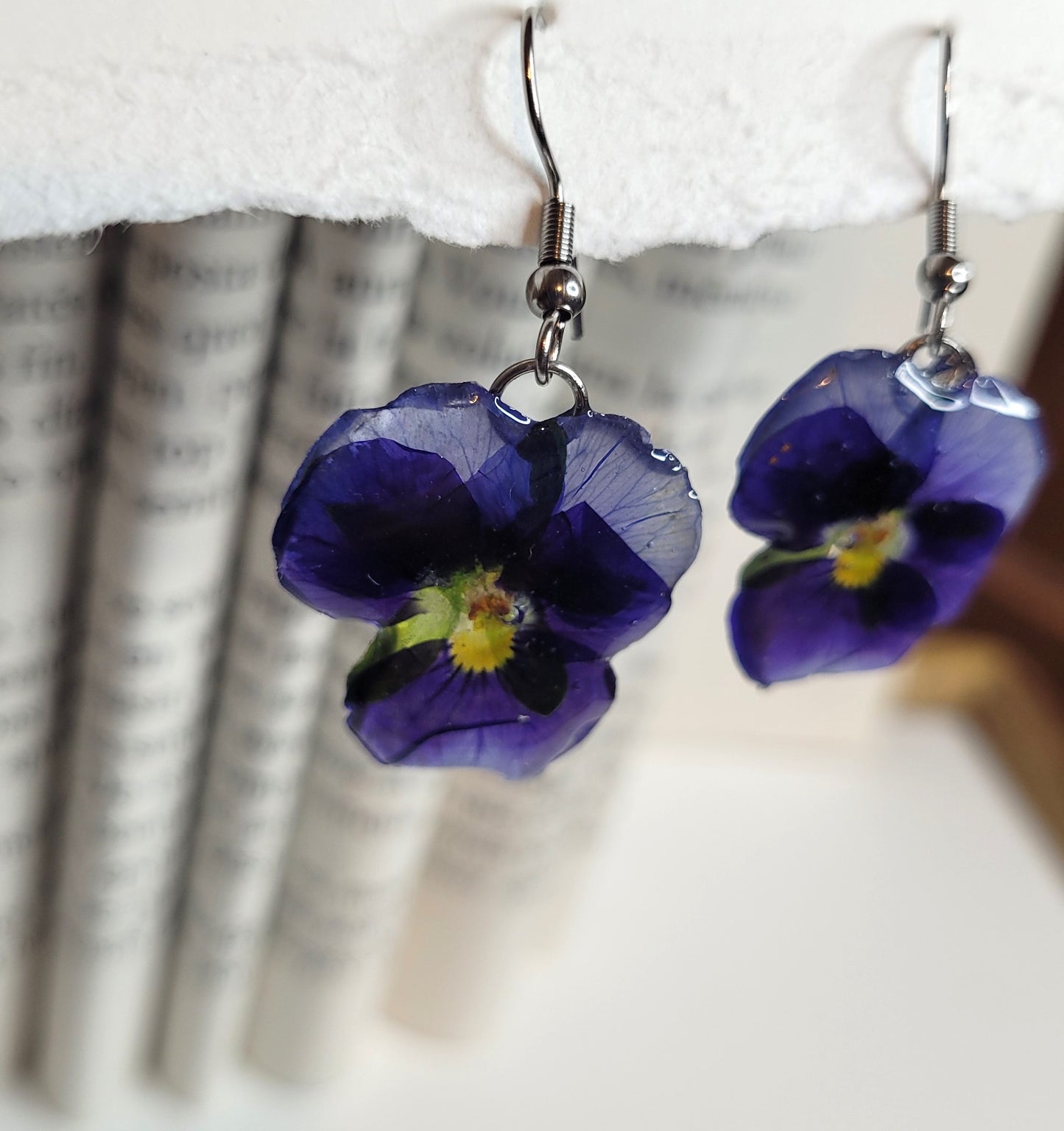 Boucles d'oreilles pensée