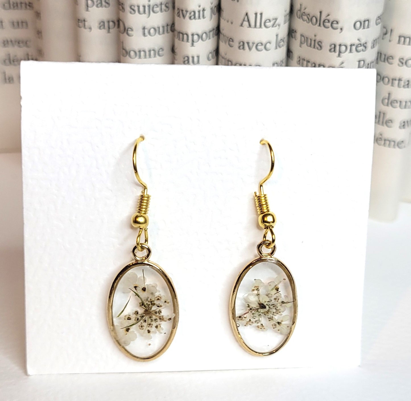 Boucles d'oreilles Fleurs de carottes sauvages
