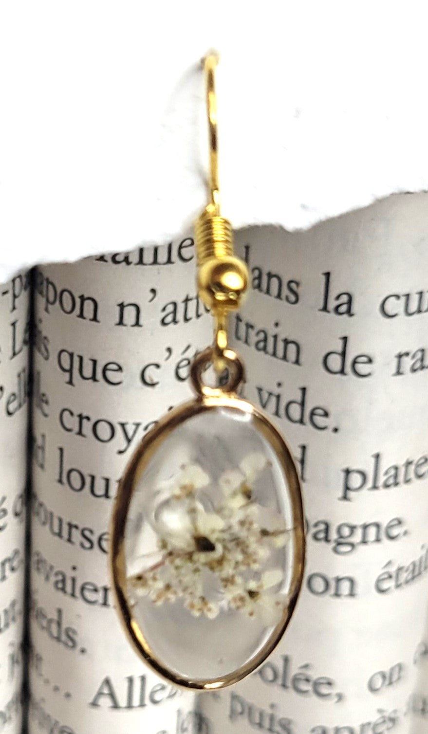Boucles d'oreilles Fleurs de carottes sauvages