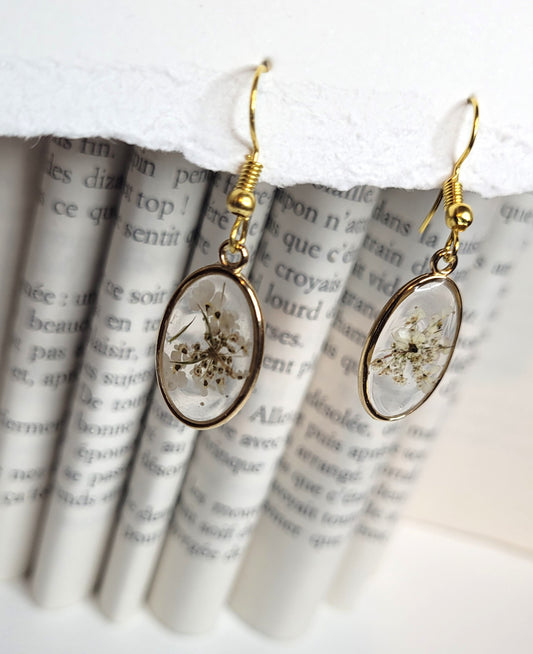 Boucles d'oreilles Fleurs de carottes sauvages