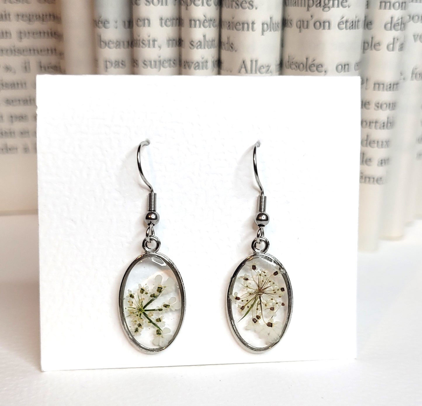 Boucles d'oreilles Fleurs de carottes sauvages