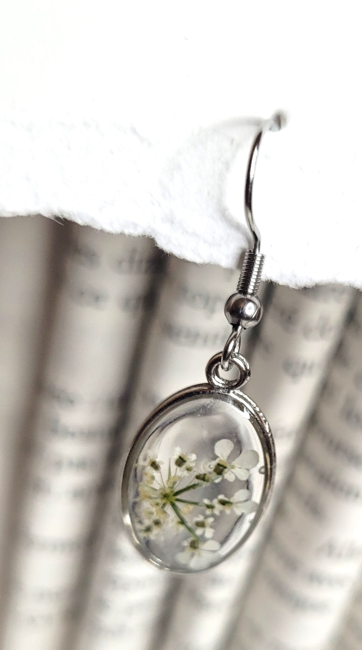 Boucles d'oreilles Fleurs de carottes sauvages