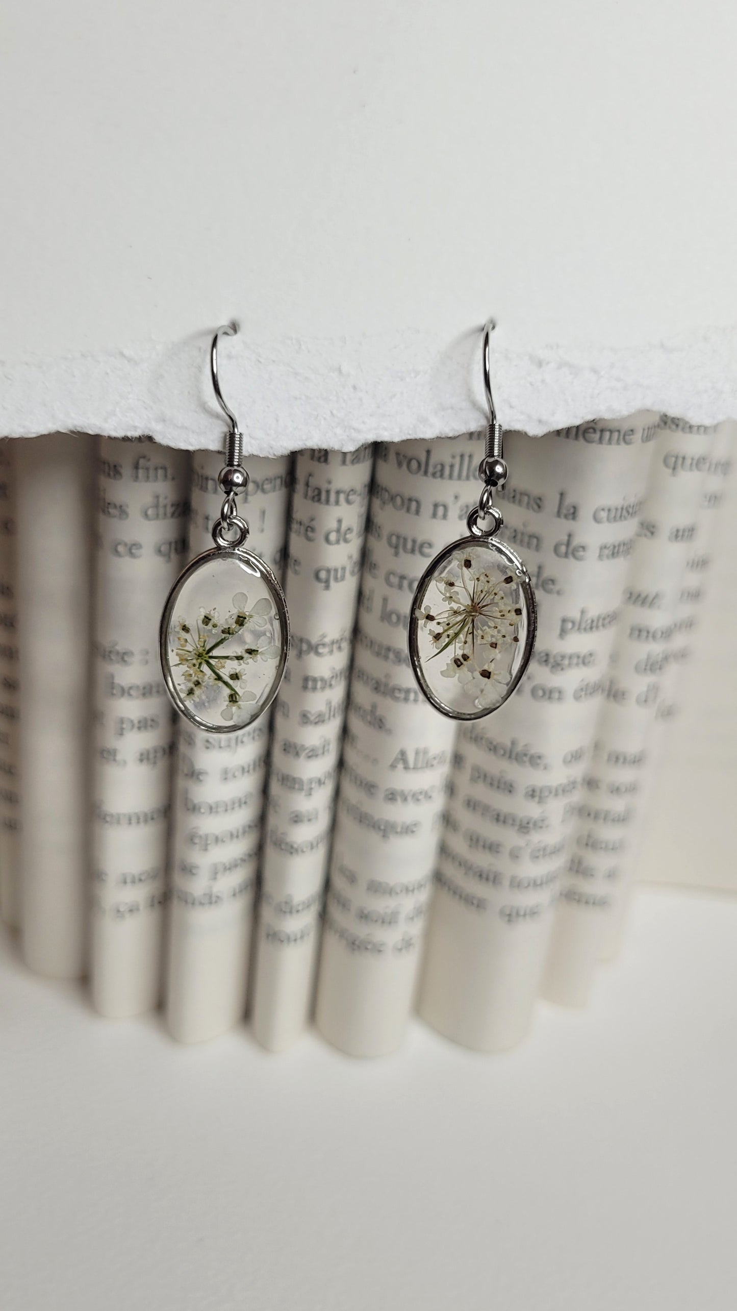 Boucles d'oreilles Fleurs de carottes sauvages