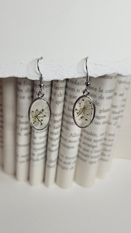 Boucles d'oreilles Fleurs de carottes sauvages