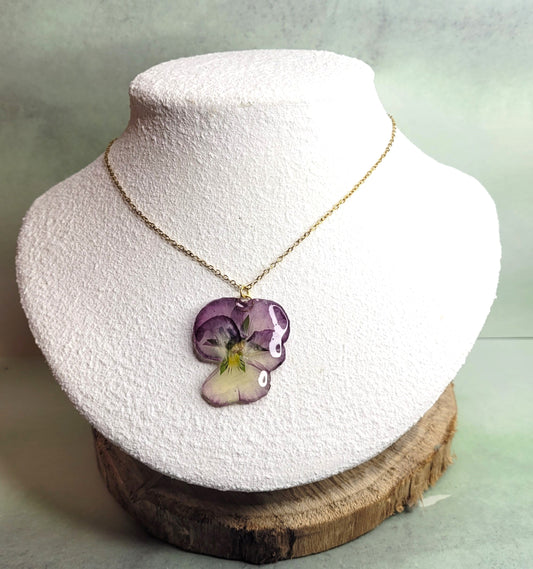 Collier pensée violette