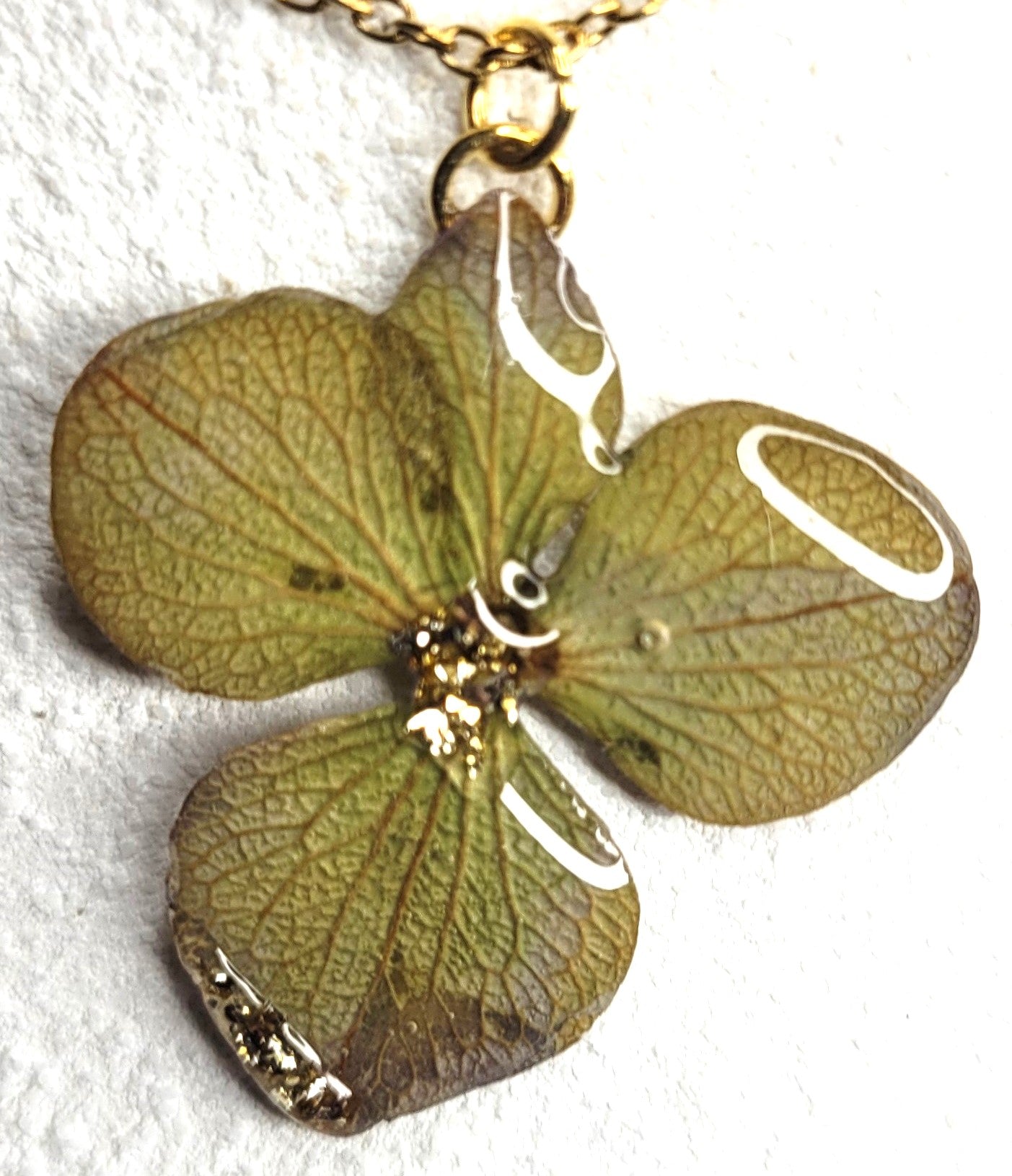 Collier fleur d'hortensia